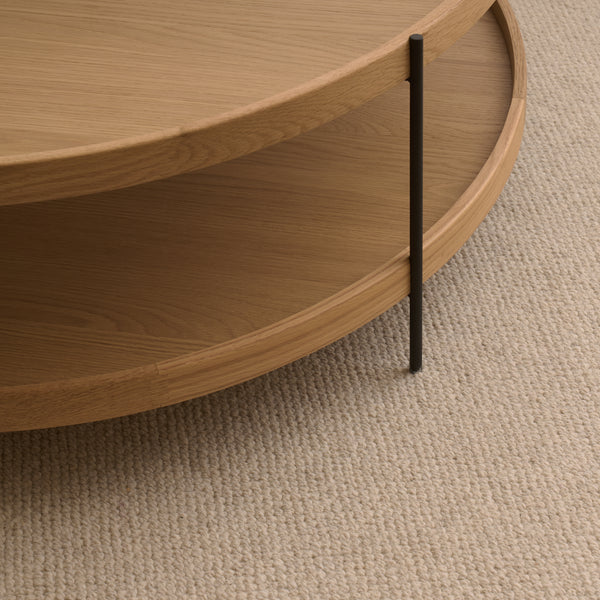 Humla Coffee Table, Light Oak, 35.4"Dia