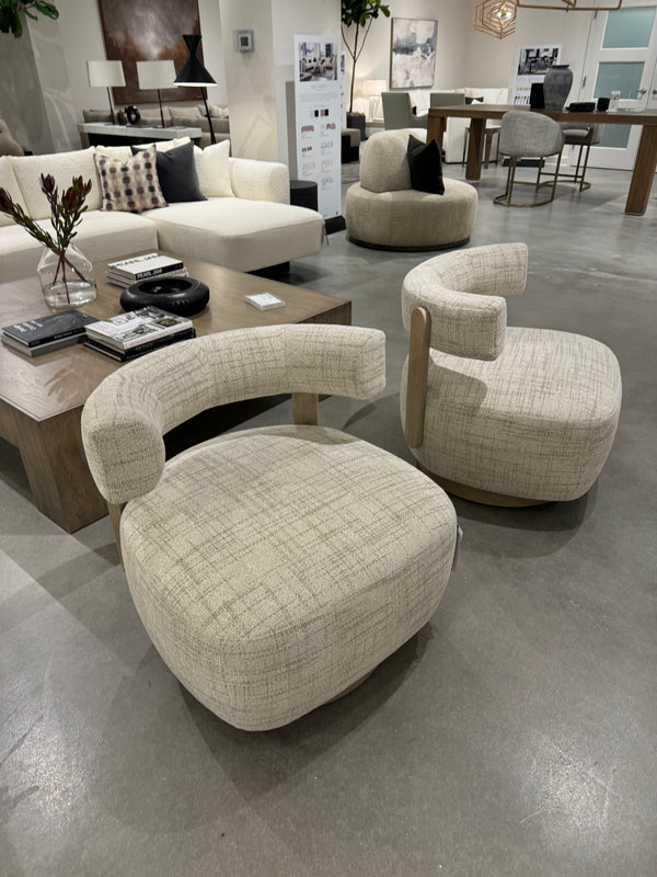 Daydream Swivel Chair, Reynolds Linen