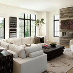 Lucca Sectional (moveable piece so can be LAF or RAF), 146.5" x 117" Kipri Snow Performance Fabric