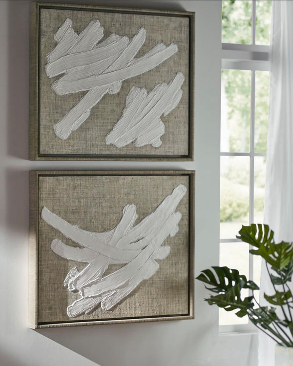 Plaster Brushstroke II Wall Decor, 42"W x 35"H