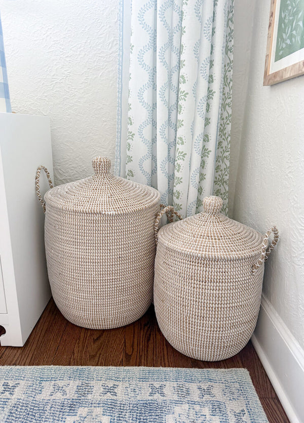 La Jolla Hamper - White, 2 Sizes