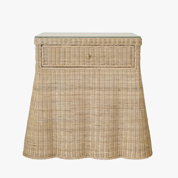 Ines Scalloped Nightstand, 32.25"W