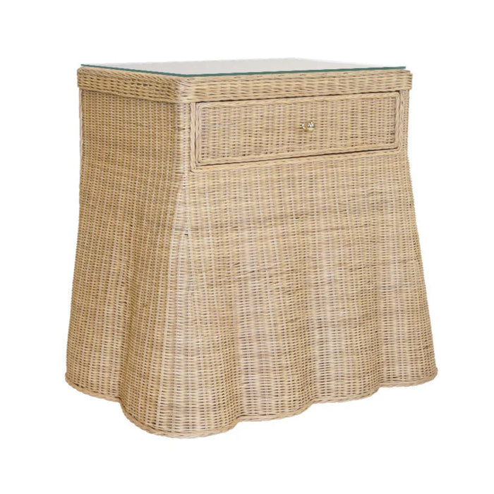 Ines Scalloped Nightstand, 32.25"W