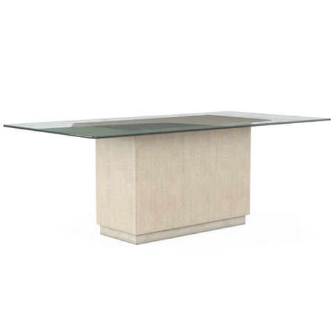 Cotiere Rectangular Dining Table with Glass Top, 82"W x 42"D x 30"H