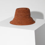 Felix Raffia Straw Chestnut Bucket Hat