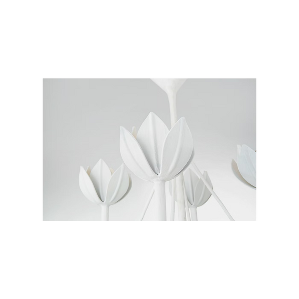 Alberto Medium Two Tier Chandelier, Plaster White, 35.5"Dia
