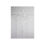 Alberto Medium Two Tier Chandelier, Plaster White, 35.5"Dia