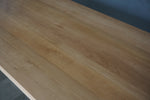 Solid Oak Double V Leg Dining Table, 96"W x 43"D