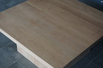 Solid Oak Large Coffee Table, 40"W X 40"D