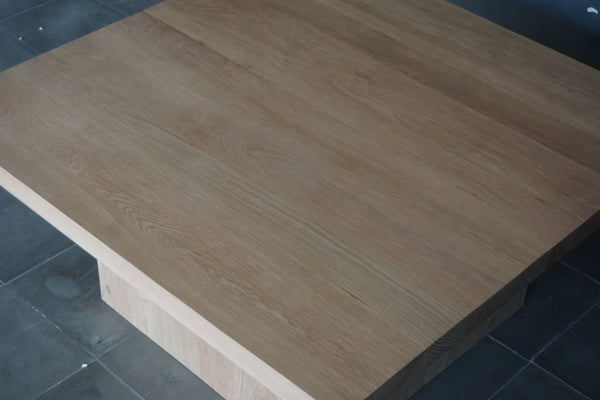 Solid Oak Large Coffee Table, 40"W X 40"D
