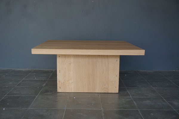 Solid Oak Large Coffee Table, 40"W X 40"D