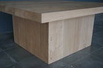 Solid Oak Large Coffee Table, 40"W X 40"D