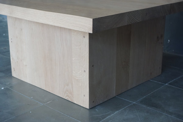 Solid Oak Large Coffee Table, 40"W X 40"D