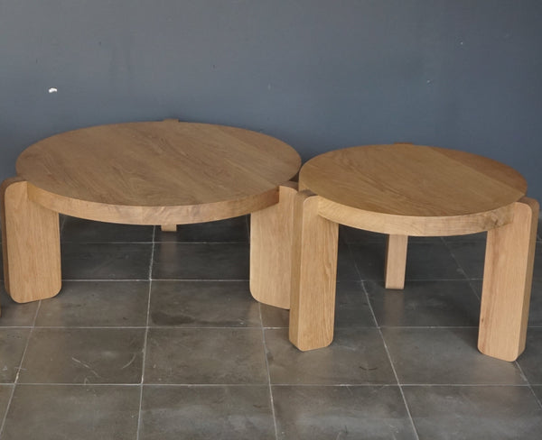 Solid Oak Nesting Coffee Tables