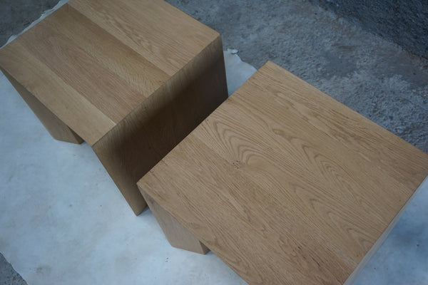 Solid Oak Side Table, 22"W