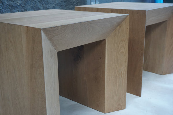 Solid Oak Side Table, 22"W