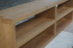 Solid Oak Sofa Console Table, 84"W x 14"D x 23"H