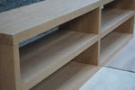 Solid Oak Sofa Console Table, 84"W x 14"D x 23"H