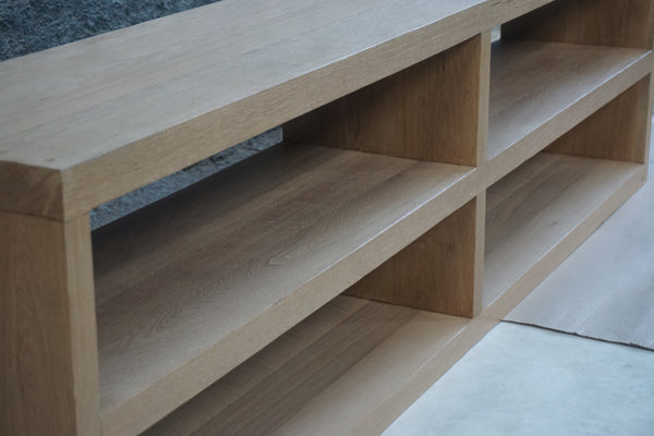 Solid Oak Sofa Console Table, 84"W x 14"D x 23"H