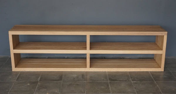 Solid Oak Sofa Console Table, 84"W x 14"D x 23"H