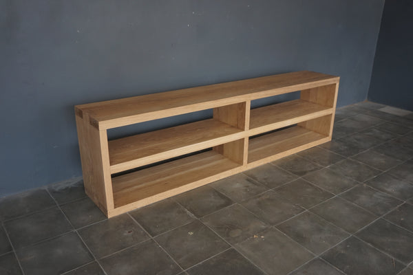 Solid Oak Sofa Console Table, 84"W x 14"D x 23"H