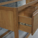 Solid Oak Bathroom Vanity, 60"W x 22"D x 34.5"H