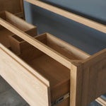 Solid Oak Bathroom Vanity, 60"W x 22"D x 34.5"H
