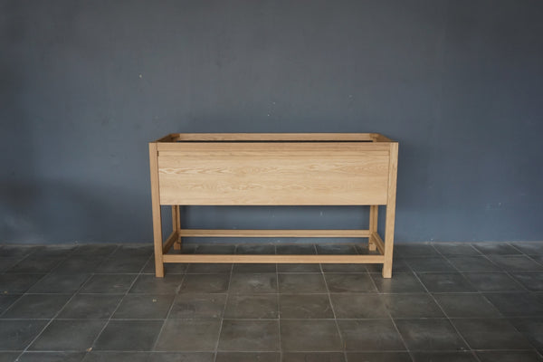 Solid Oak Bathroom Vanity, 60"W x 22"D x 34.5"H