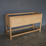 Solid Oak Bathroom Vanity, 60"W x 22"D x 34.5"H