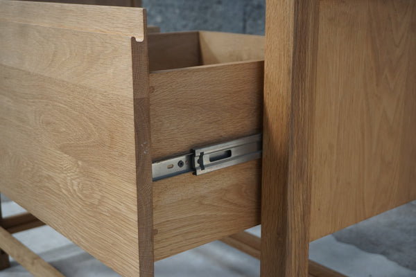Solid Oak Bathroom Vanity, 48"W x 22"D x 34.5"H