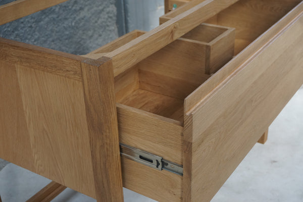 Solid Oak Bathroom Vanity, 48"W x 22"D x 34.5"H
