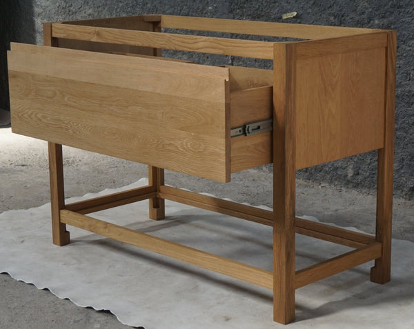 Solid Oak Bathroom Vanity, 48"W x 22"D x 34.5"H