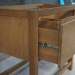 Solid Oak Bathroom Vanity, 36"W x 22"D x 34.5"H