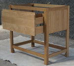 Solid Oak Bathroom Vanity, 36"W x 22"D x 34.5"H