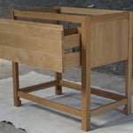 Solid Oak Bathroom Vanity, 36"W x 22"D x 34.5"H