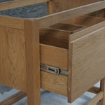 Solid Oak Bathroom Vanity, 36"W x 22"D x 34.5"H