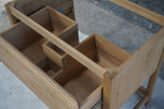 Solid Oak Bathroom Vanity, 36"W x 22"D x 34.5"H