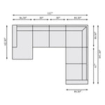 Dawkins Sectional, 137"W x 107.5"D