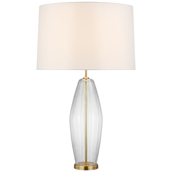 Everleigh Large Fluted Table Lamp, Clear