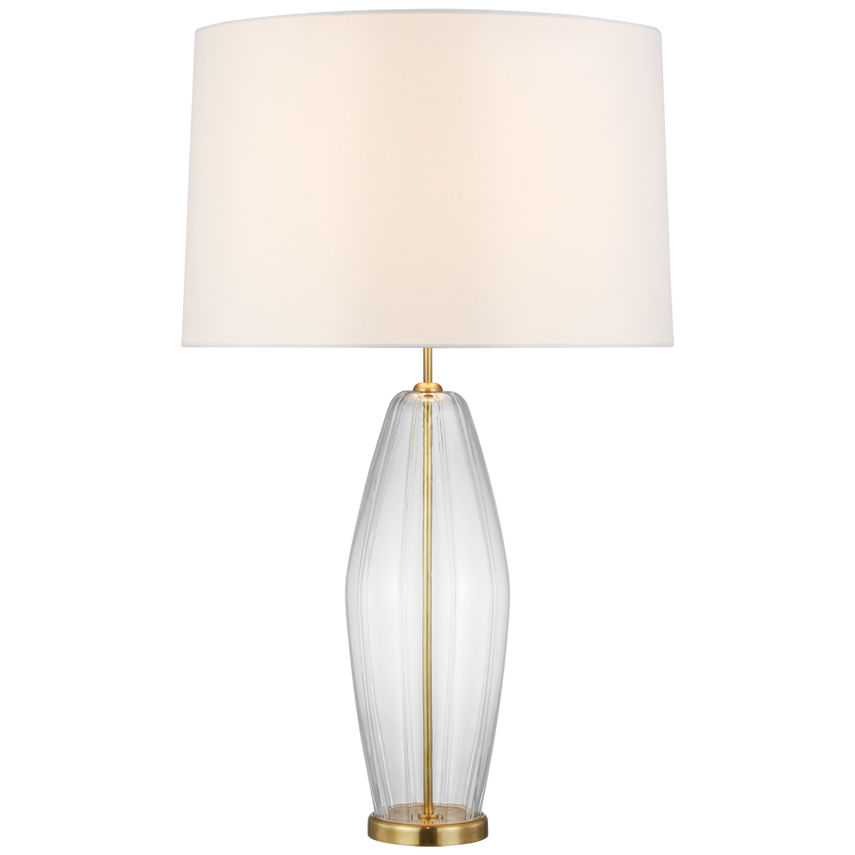 Everleigh Large Fluted Table Lamp, Clear