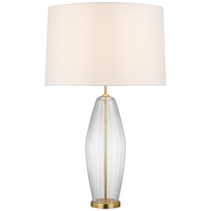 Everleigh Large Fluted Table Lamp, Clear