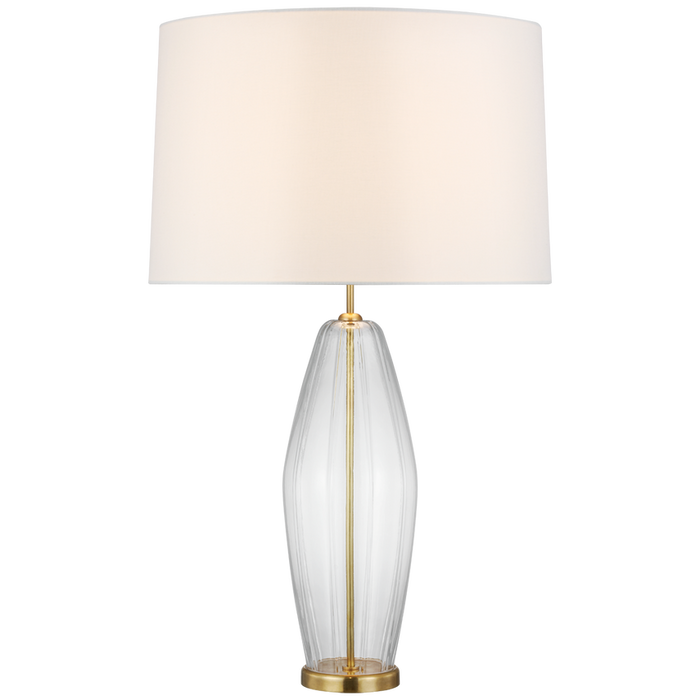 Everleigh Large Fluted Table Lamp, Clear