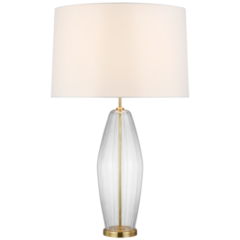 Everleigh Large Fluted Table Lamp, Clear