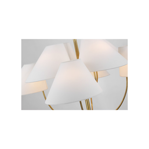 Kinsley Large Two-Tier Chandelier - Soft Brass, 43.25"Dia