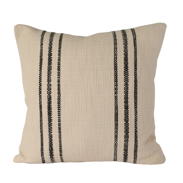Bowen Pillow - Black/White Stripe, 3 Sizes
