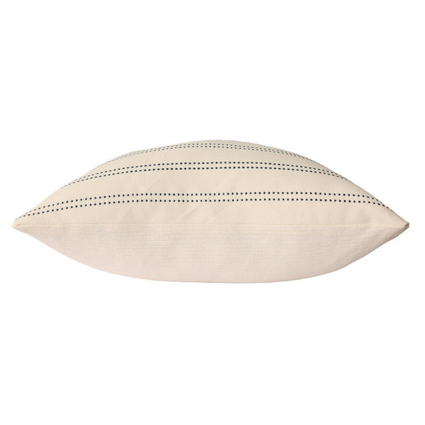 Quimby Pillow - Ivory with Navy, 2 Sizes