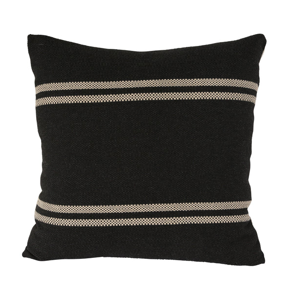 Miller Pillow - Black/Ivory Striped, 2 Sizes