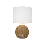 Mari Medium Table Lamp - Rattan, 24.25"H