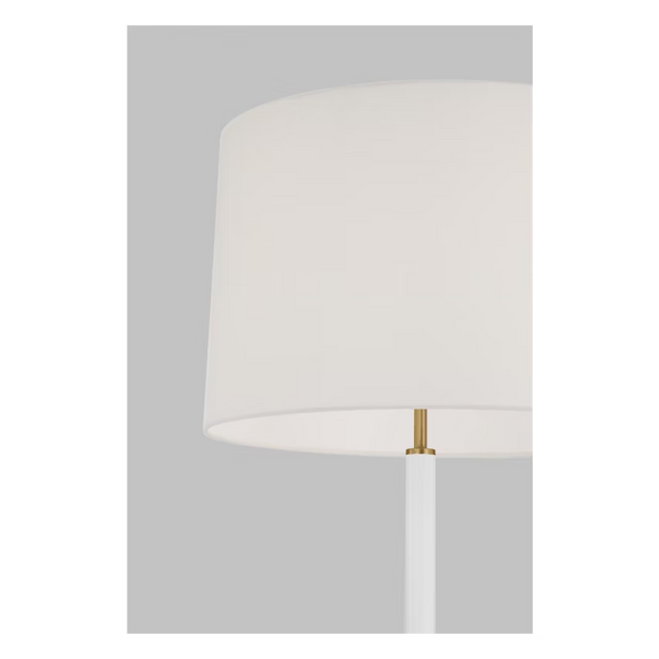 Monroe Large Floor Lamp, Burnished Brass