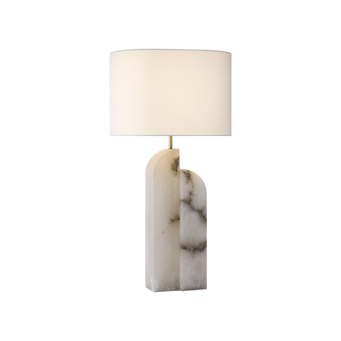 Savoye Large Table Lamp, Alabaster, 34"H